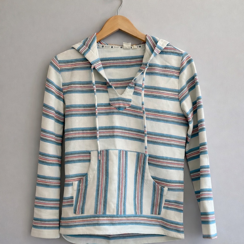 Small Roxy Baja Striped Hooded Pullover